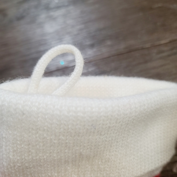 Vintage 80s Kawaii Teddy Bear Christmas Knit Extra Long Stocking 25" - Picture 8 of 9